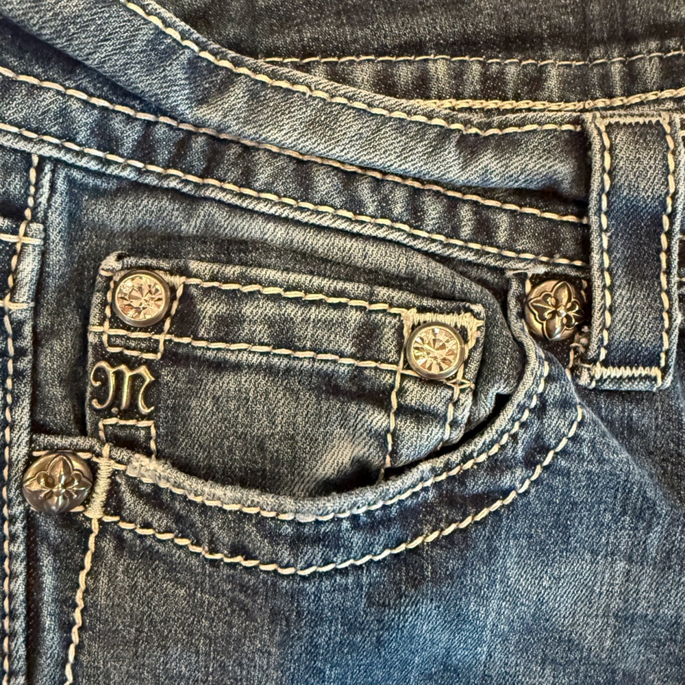 MISS ME Denim Size 31 Skinny Jeans Angel Wings
Cross Bradbury Crystal Pockets - Picture 9 of 11